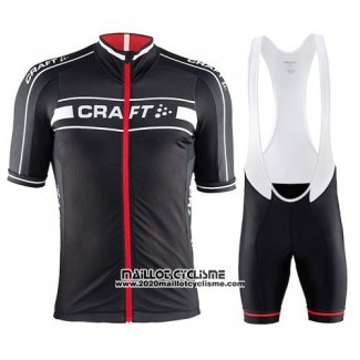 2016 Maillot Ciclismo Craft Rouge et Noir Manches Courtes et Cuissard