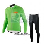 2016 Maillot Ciclismo KTM Vert Manches Longues et Cuissard
