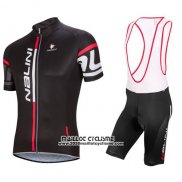 2016 Maillot Ciclismo Nalini Noir et Rouge Manches Courtes et Cuissard