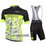 2016 Maillot Ciclismo Nalini Vert et Noir Manches Courtes et Cuissard