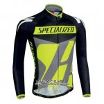 2016 Maillot Ciclismo Specialized Ml Noir et Vert Manches Longues et Cuissard