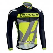 2016 Maillot Ciclismo Specialized Ml Noir et Vert Manches Longues et Cuissard