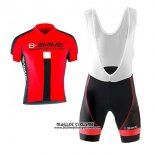 2017 Maillot Ciclismo Biemme Identity Noir et Rouge Manches Courtes et Cuissard