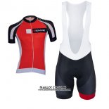 2017 Maillot Ciclismo Biemme Moody Rouge Manches Courtes et Cuissard