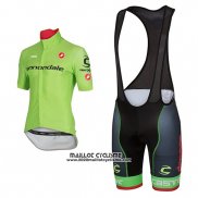 2017 Maillot Ciclismo Cannondale Vert Manches Courtes et Cuissard