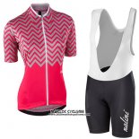 2017 Maillot Ciclismo Femme Nalini Wave Rouge Manches Courtes et Cuissard