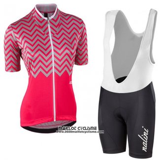2017 Maillot Ciclismo Femme Nalini Wave Rouge Manches Courtes et Cuissard