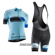 2017 Maillot Ciclismo Femme Orbea Bleu Manches Courtes et Cuissard