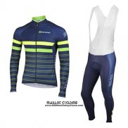 2017 Maillot Ciclismo Inverse Bleu Manches Longues et Cuissard