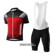 2017 Maillot Ciclismo Loffler Noir et Rouge Manches Courtes et Cuissard