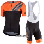 2017 Maillot Ciclismo Nalini Roma Noir et Orange Manches Courtes et Cuissard