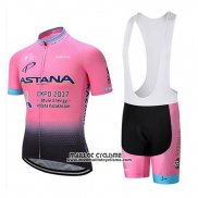 2018 Maillot Ciclismo Astana Lumiere Rose Manches Courtes et Cuissard