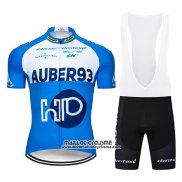 2019 Maillot Ciclismo Aqber93 Bleu Blanc Manches Courtes et Cuissard