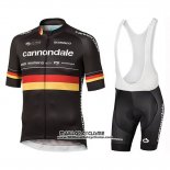 2019 Maillot Ciclismo Cannondale Shimano Champion Allemagne Manches Courtes et Cuissard