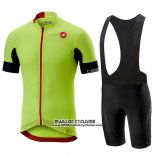 2019 Maillot Ciclismo Castelli Aero Race Vert Manches Courtes et Cuissard