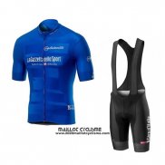 2019 Maillot Ciclismo Giro D'italie Bleu Manches Courtes et Cuissard