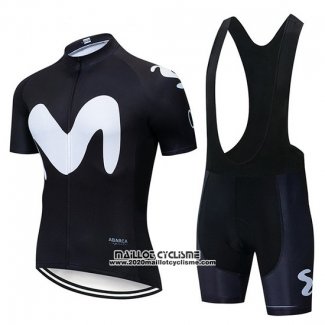 2019 Maillot Ciclismo Movistar Noir Manches Courtes et Cuissard