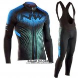 2019 Maillot Ciclismo Northwave Noir Bleu Manches Longues et Cuissard