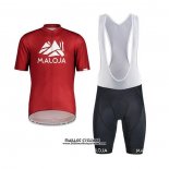 2020 Maillot Ciclismo Maloja Rouge Blanc Manches Courtes et Cuissard