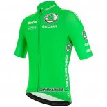 2020 Maillot Cyclisme Vuelta Espana Vert Manches Courtes et Cuissard