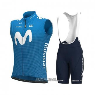 2021 Gilet Coupe Vent Movistar Bleu