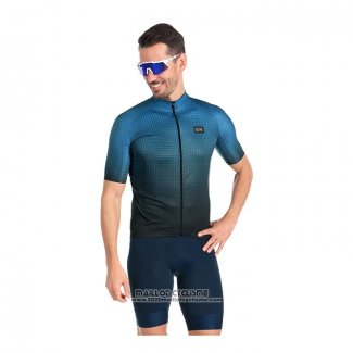 2022 Maillot Cyclisme Gore Noir Bleu Manches Courtes et Cuissard