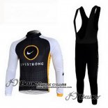 2010 Maillot Ciclismo Livestrong Noir Manches Longues et Cuissard