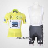 2010 Maillot Ciclismo Saxobank Lider Jaune Manches Courtes et Cuissard