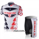 2010 Maillot Ciclismo Trek Rouge et Blanc Manches Courtes et Cuissard