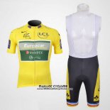 2011 Maillot Ciclismo Europcar Lider Jaune Manches Courtes et Cuissard