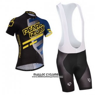 2014 Maillot Ciclismo Pearl Izumi Noir et Jaune Manches Courtes et Cuissard