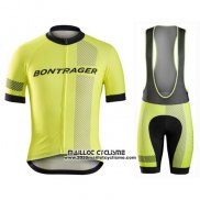 2016 Maillot Ciclismo Bontrager Noir et Jaune Manches Courtes et Cuissard