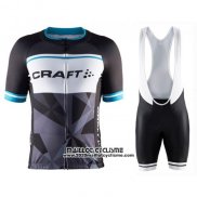 2016 Maillot Ciclismo Craft Bleu et Noir Manches Courtes et Cuissard