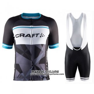 2016 Maillot Ciclismo Craft Bleu et Noir Manches Courtes et Cuissard