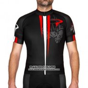 2016 Maillot Ciclismo Pinarello Rouge et Noir Manches Courtes et Cuissard