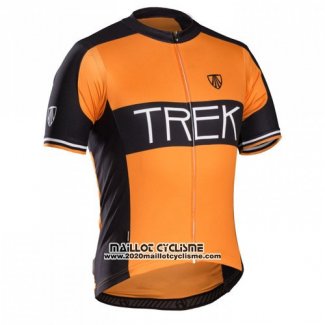 2016 Maillot Ciclismo Trek Bontrager Noir et Orange Manches Courtes et Cuissard