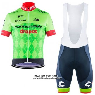 2017 Maillot Ciclismo Cannondale Drapac Vert Manches Courtes et Cuissard