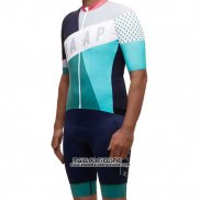 2017 Maillot Ciclismo MAAP Gris et Azur Manches Courtes et Cuissard