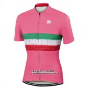 2017 Maillot Ciclismo Sportful Champion Italie Rouge Manches Courtes et Cuissard