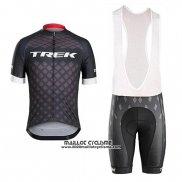 2017 Maillot Ciclismo Trek Bontrager Gris Manches Courtes et Cuissard