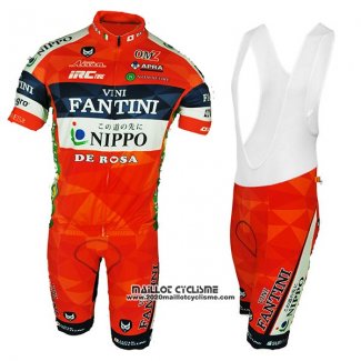 2017 Maillot Ciclismo Vini Fantini Orange Manches Courtes et Cuissard