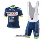 2017 Maillot Ciclismo Wanty Groupe Gobert Bleu Manches Courtes et Cuissard