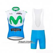 2019 Gilet Coupe-vent Movistar Blanc Bleu Vert