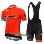 2019 Maillot Ciclismo Astana Orange Manches Courtes et Cuissard