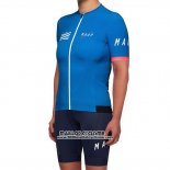 2019 Maillot Ciclismo Femme MAAP Bleu Manches Courtes et Cuissard