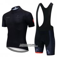 2019 Maillot Ciclismo STRAVA Noir Manches Courtes et Cuissard