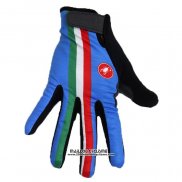 2020 Castelli Italie Gants Doigts Longs Bleu Noir