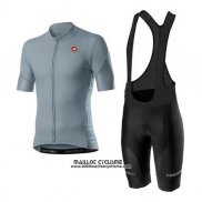 2020 Maillot Ciclismo Castelli Gris Manches Courtes et Cuissard