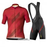 2020 Maillot Ciclismo Mavic Noir Rouge Manches Courtes et Cuissard