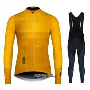 2020 Maillot Ciclismo NDLSS Jaune Manches Longues et Cuissard